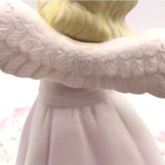 Vintage Porcelain Bisque Angel Night Light Lamp Pink 7 in - Picture 12 of 15